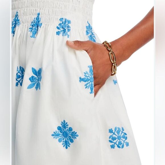 Ciao Lucia Barbara Floral Embroidery Dress in Sky - Picture 3 of 13